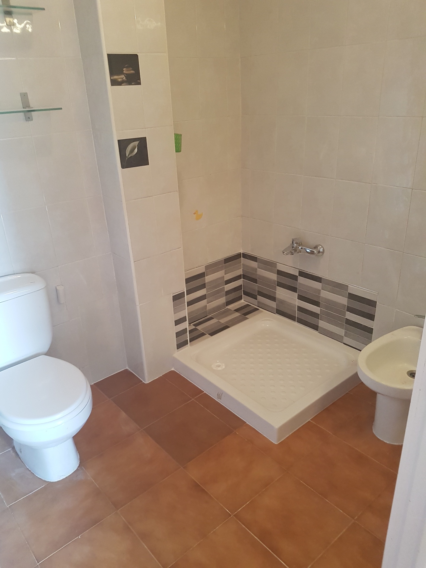 Baño básico reformado con plato de ducha